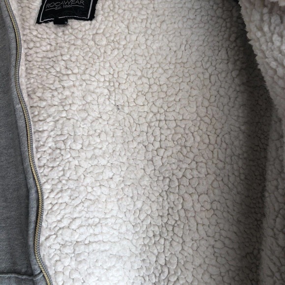 Rocawear Women's Sherpa Hoodie Jacket XL Faux Fur Lined Cotton Fleece Full Zip - Picture 5 of 13